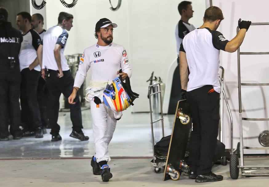 Fernando Alonso su McLaren ha il 14 tempo (Afp)